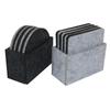 Posavasos de fieltro al por mayor transfronterizo, mantel individual aislante engrosado, absorbente, de color sólido, para vajilla, almohadilla aislante, posavasos de fieltro en caja