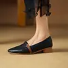 2026 Nuevos Zapatos Planos Versátiles Retro de Suela Suave Puntiagudos de Piel Suave para Primavera y Verano, Sin Cordones de Boca Baja Zapatos de Madre