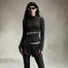 Conjunto de Yoga para Mulheres, Calça Saia Falsa de Duas Peças, Calça Justa de Cintura Alta, Jaqueta Slim Fit com Gola Alta, Roupa de Yoga Fitness para Exercício Matinal ao Ar Livre
