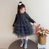 Vestido de Menina Outono 2025 Novo Estilo de Outono Infantil Vestido Bolo Bufante Vestido Princesa de Outono para Bebê