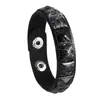 16 estilos de pulseras punk cool callejeras europeas y americanas personalizadas para discotecas, de color oscuro, con remaches cuadrados, para parejas, en combinación de cuero