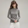 Camiseta térmica de veludo com gola média e mangas compridas, estilo para o dia a dia, para mulheres, novo modelo outono e inverno 2026, camada interna quente que pode ser usada como peça externa