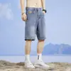 Pantalones Cortos de Mezclilla Finos de Verano para Hombre, Pantalones Rectos Frescos y Holgados, Nuevos Pantalones Cortos Casuales Transpirables para Hombre 2026