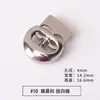 Hebilla de resorte de metal, hebilla de cuerda de doble orificio, hebilla de ajuste, hebilla de aleación redonda, accesorios, hebilla elástica de un solo orificio, hebilla de nariz de cerdo de mina