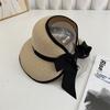 Sombrero de paja de ala grande para mujer, protector solar, plegable, combinable, para playa, para primavera y verano