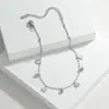 Dongguan titanio acero joyería moda simple amor Europa y Estados Unidos transfronterizo acero inoxidable tobillera femenina alto sentido no se decolora venta al por mayor