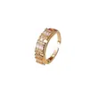 Anillos para Mujer con un Toque de Lujo Ligero y de Alta Gama, Anillo Abierto de Circonita que No se Desvanece, Joyería al por Mayor de Nicho, Único y de Moda