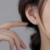 Prata esterlina linda orelha osso stud high-grade nicho design colorido zircão doce cool ear stud brincos brincos