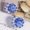 Flor de Rosa Nueva Artesanía Pesada Estilo Exótico Agujero Recto Cuentas Sueltas DIY Llavero para Teléfono Accesorios para Joyería Venta al por Mayor