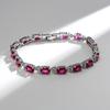 Pulseira Gaoding retrô de corindo vermelho 5# cor pulseira de tesouro colorido sintético incrustado de indústria pesada atacado de fonte pulseira de tesouro vermelho sintético
