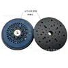 Roda de polimento elétrica 6 polegadas 15 furos / 17 furos através do orifício Bandeja de Velcro tampa azul Preto Pu gancho curto disco de moagem spot
