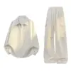 Conjunto Novo Primavera e Outono Roupas Masculinas Enbu: Conjunto de Duas Peças de Moletom Casual Americano Tendência High Street com Gola Reversível e Manga Longa