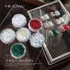 Arte de Uñas Navideño Copo de Nieve Super Brillante Lentejuelas Grandes Mágicas Coloridas Rosa Brillante Plata Alta Brillo Parche Decorativo para Uñas DIY