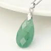 Collar con Colgante de Cristal Facetado de Moda Europea y Americana para Mujer, Lujo Ligero, Sensación de Alta Gama, Collar de Piedra Natural que No se Desvanece, Venta al por Mayor desde el Fabricante