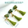 Cobre Chapado en Oro de 18 Quilates Colgante de Calabaza con Borla Azul-Morada Accesorios para Joyería Hechos a Mano DIY Pulsera Collar Retención de Color Fuerte