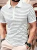 Camisa Polo Masculina de Verão Cor Sólida Manga Curta Nova Casual de Negócios