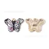 Círculo Duplo Colorido Esmaltado Estampa Animal Borboleta Acessórios de Joia DIY Pingente de Liga Corrente de Celular Chaveiro Charme