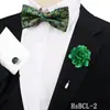 Conjunto de Gravata Borboleta, Abotoaduras e Broche Masculino de Três Peças para Terno de Casamento do Noivo Decoração de Camisa Gravata Borboleta Paisley
