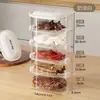 Conjunto de Porta-Temperos para Cozinha Doméstica, Armazenamento com Múltiplos Compartimentos para Sal, Glutamato Monossódico, Pimenta e Condimentos