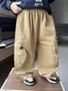 Pantalones de otoño para niño Q04, estilo nuevo, para niños pequeños y medianos, pantalones de trabajo, geniales y elegantes para primavera y otoño, pantalones holgados y casuales para bebés niños