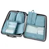 Nova bolsa de armazenamento catiônica à prova d'água de sete peças para viagem bolsa organizadora de bagagem multi-especificação roupa íntima terno portátil