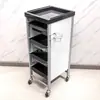 Carro de Herramientas para Salón de Belleza y Peluquería con Gabinete de Almacenamiento Tipo Cajón, Carrito Multifuncional Móvil para Teñido y Permanente de Cabello