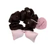 Goma para el pelo floral con forma de corazón artístico estilo vintage coreano color café para niñas, que ofrece un look de alta gama, elegante y a la moda