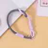 Cordão personalizado da moda para celular, pingente de bolsa de bichinho de pelúcia customizado, cordão de corda trançada colorido, acessório de chaveiro