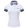 Venta al por Mayor de Fábrica Ropa de Golf de Verano Camiseta de Manga Corta para Mujer Estilo Coreano Deportes Manga Corta Golf Ropa de Golf
