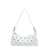 Bolso de hombro para mujer estilo coreano, de nicho y moderno, adornado con remaches, nueva colección 2026, estilo europeo y americano, bolso cruzado versátil