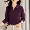 Camiseta de Manga Larga para Mujer, Camisa Base de Primavera y Otoño, Nueva Moda 2025, Ropa Exterior a la Moda, Se Puede Usar con Tops de Hombro Descubierto