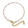 Pulseira de gota de óleo transfronteiriça design de nicho aço inoxidável esmalte corrente cruzada joias europeias e americanas pulseira de miçangas