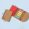 Suministro Transfronterizo de Bloc de Notas Adhesivas con Diseño de Cara Sonriente con Clip de Espiral, Notas Adhesivas Convenientes, Cuadernos con Bolígrafo Gratis, Cuadernos Portátiles Ligeros