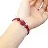 Pulsera Trenzada de Cuerda para la Mano Zodiaco de los Ocho Guardianes de Cinabrio para Hombres y Mujeres Arena Púrpura Dorada de Alto Contenido Cuerda para la Mano del Buda Protector