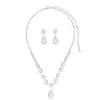 Suministro Transfronterizo Nuevo Colgante de Zirconia en Forma de Gota + Pendientes Accesorios para Vestido de Novia Set de Joyería