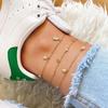 Joyería de Moda Europea y Americana Verano Caliente Creativo Pieza Redonda Adornos para Pies Serie Playa Concha Juego de 3 Piezas Tobillera para Mujer