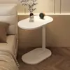Estante de almacenamiento de mesita de noche moderno, mesa redonda pequeña, mesa auxiliar simple para sofá del hogar, mesa de café, gabinete de mesita de noche minimalista moderno para dormitorio