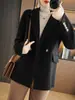 Otoño e Invierno 100% Lana Abrigo de Lana para Mujer Corte Corto Cachemir Abrigo de Lana Doble Cara con Cuello para Personas Bajitas