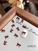Accesorios para Uñas con Lazo Borgoña Resina 3D Adorno de Año Nuevo Lazo Decoraciones para Uñas Accesorios para Uñas Pedrería Mayoreo