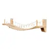 Puente para gatos de madera maciza montado en la pared para espacios pequeños, pasillo para gatos para colgar en la pared, estructura de escalada para gatos que ahorra espacio