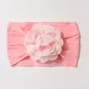 Nova Faixa de Cabeça Elástica Jacquard Europeia e Americana para Bebê Laço de Cabelo Fofo de Cor Pura Florzinha para Crianças Acessórios Finos para Bebê Quatro Estações