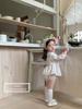 Roupas Infantis Jenny Conjunto de Outono Macacão Doce Floral para Bebês e Crianças Pequenas, Macacão para Bebê Menina, Vestido Estilo Coreano Classe A