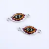 2022 Accesorios explosivos de joyería de Amazon Ojos impresos para manualidades Accesorios de joyería con baño de metal al por mayor Comercio exterior