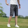 Pantalones Cortos de Mezclilla de Verano para Hombre 2026, Pantalones de Cinco Puntos Finos Estilo Coreano, Pantalones Cortos de Mezclilla Bordados de Moda