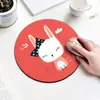 Alfombrilla de Ratón Redonda de Goma Soporte Pequeño para Muñeca Bordes de Bloqueo de Mano Teclado de Portátil Oficina Juego Engrosada y Resistente a Manchas