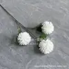 Crisântemo de Três Cabeças, Crisântemo Ping Pong, Arranjo de Chão para Casamento com Cabeça de Crisântemo, Decoração Suave para Sala de Estar de Casa, Decoração de Casamento
