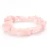 Amazon Natural Fantasy Pulseira Tornozeleira de Pedras Naturais Ametista Flor de Pessegueiro da Sorte Pulseira de Cristal Joia Feminina
