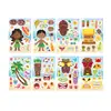 Stickers Holográficos Transfronterizos de Sirena Cambiantes para la Cara Ins Láser DIY Libro de Mano Rompecabezas Impermeables Lindos de Dibujos Animados para Niños