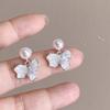 Pendientes de flores de color dopamina de verano para mujer, con ambiente festivo, pendientes que combinan con todo, pendientes de temperamento con halo de moda