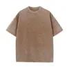 Camiseta de Trabajo de Algodón Puro Vintage Lavado 230g Personalizada Estilo Americano Marca de Moda Uniforme de Clase DIY Logo Impreso Bordado Manga Corta